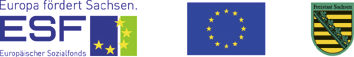 Logo ESF, EU, Freistaat Sachsen